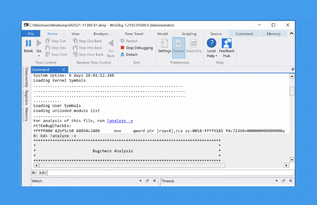 C windows memory dmp ошибка