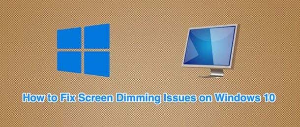 windows 10 dim screen