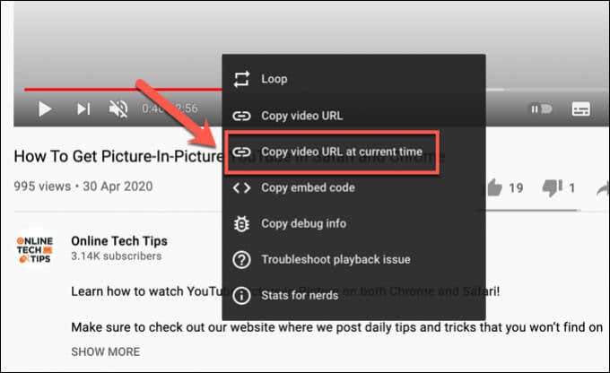 How to Create a YouTube Timestamp Link - 3