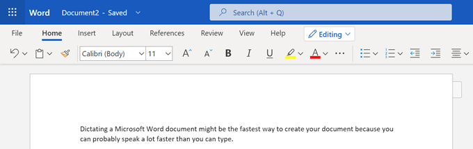 microsoft word for mac dictation