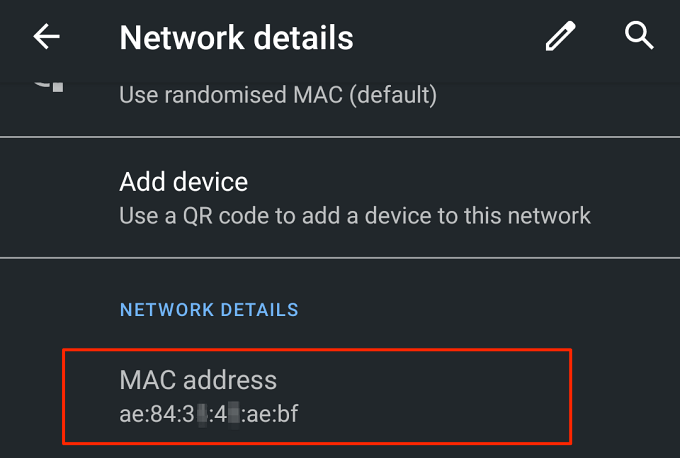 how do i find my mac address on an ipad