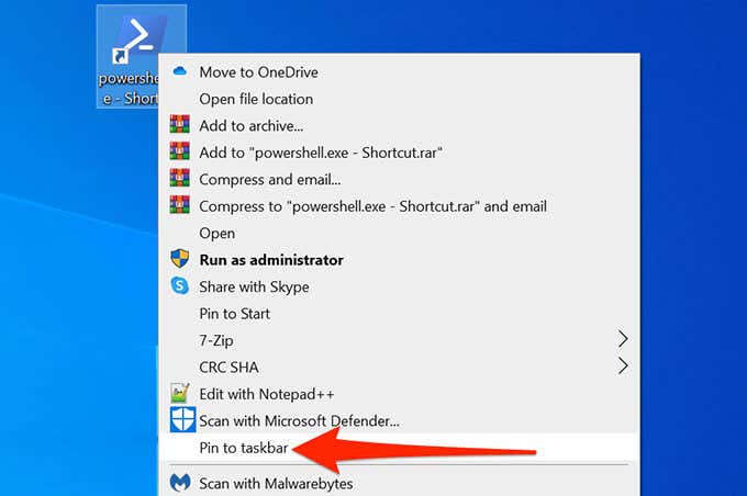 How to Set Up Command Prompt and PowerShell Keyboard Desktop Shortcuts - 8
