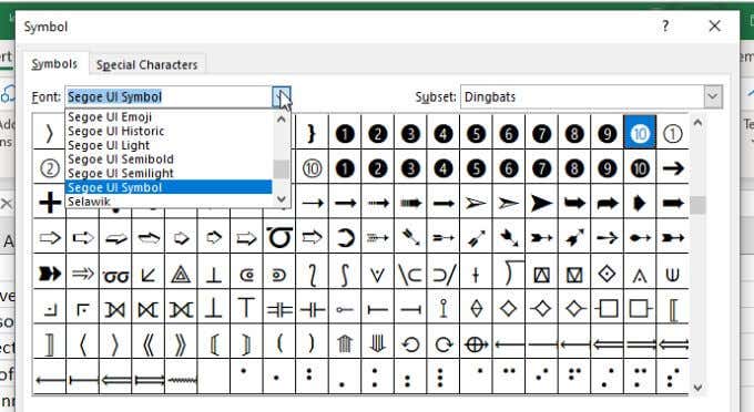 How to insert a tick symbol (checkmark) in Excel