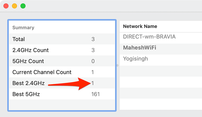 how to scan wifi channels on mac