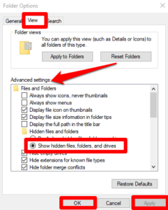 appdata folder hidden