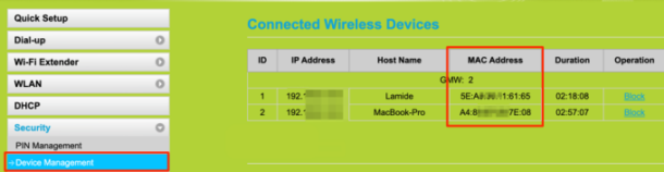 wireless mac address ios 9.3