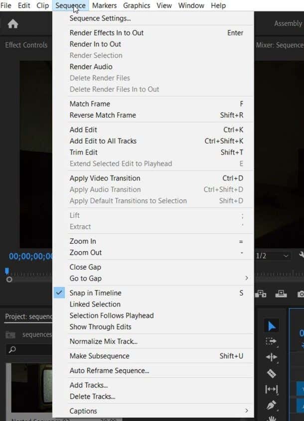 How to Create and Combine Sequences in Adobe Premiere