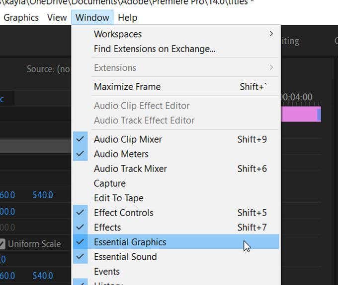 How to Create Title Graphics in Adobe Premiere Pro - 24