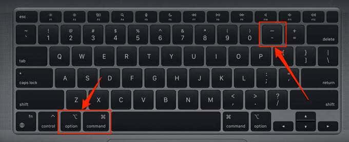 how to zoom out mac shortcut