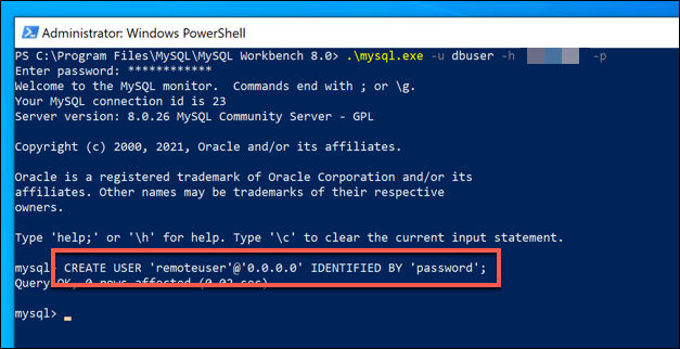 How to Create a MySQL 8 Database User With Remote Access