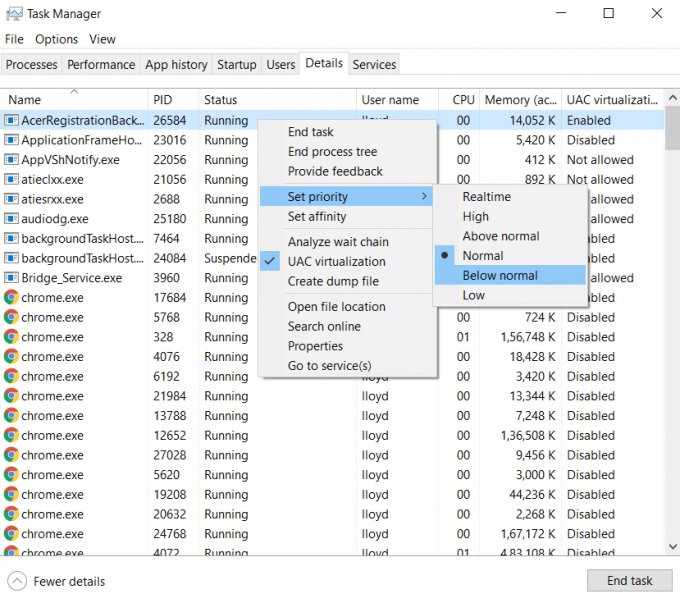 give priority for a program in mac