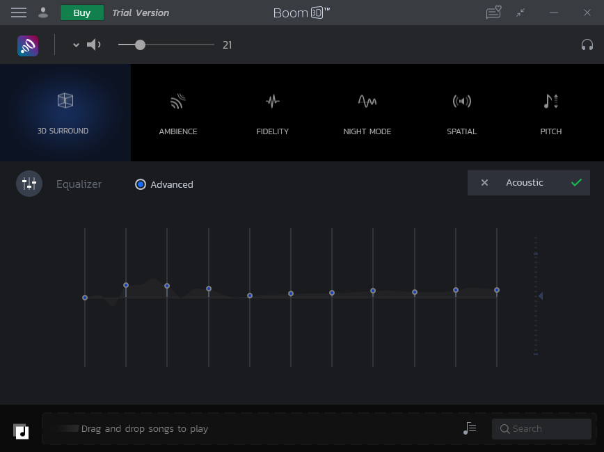 audio equalizer and decible gain windows 10 app