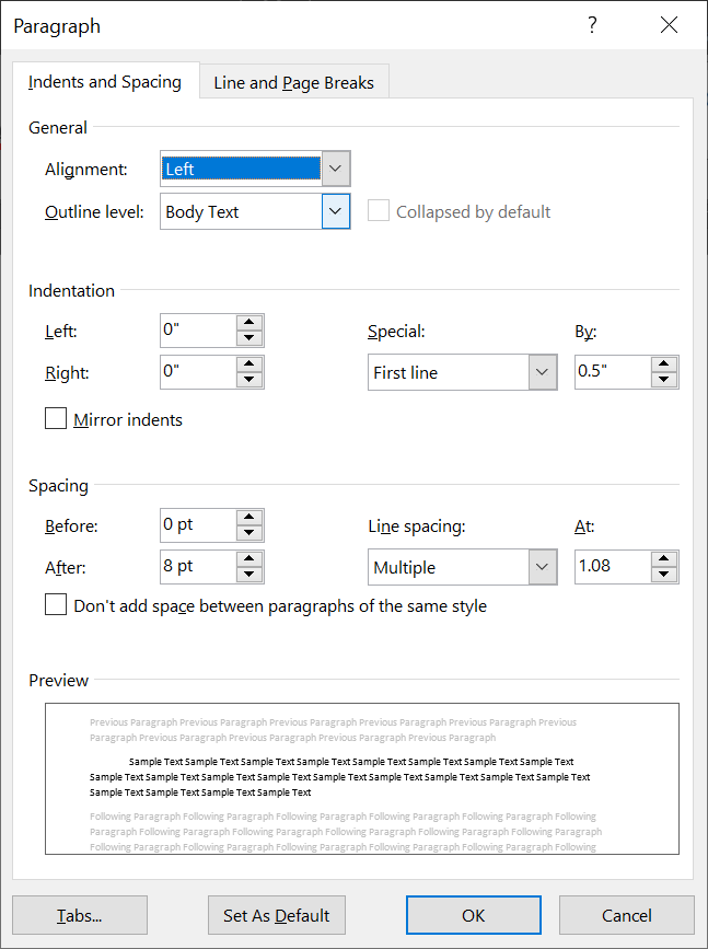 How To Remove Automatic Indent In Word