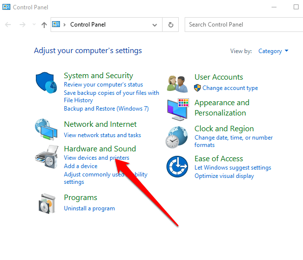 how to find mac address of printer windows 10