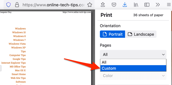 saving custom page size in word for mac to pdf