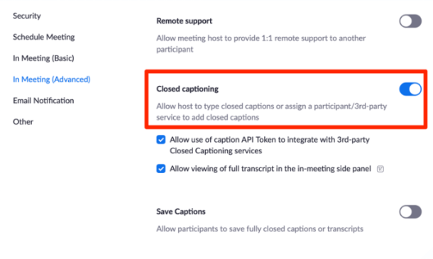 How to Enable Closed Captioning and Live Transcription in Zoom