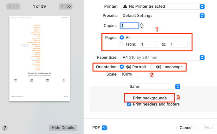 mac pages save as pdf