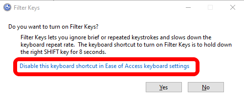 What are Filter Keys and How to Turn Them Off in Windows - 52