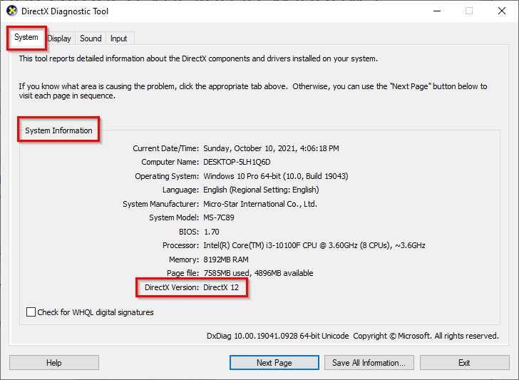 How to Determine DirectX Version and Shader Model