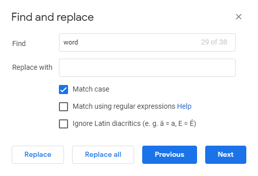 How to Find and Replace Words in MS Word and Google Docs - 29