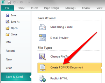 How To Convert Microsoft Publisher Files To PDF