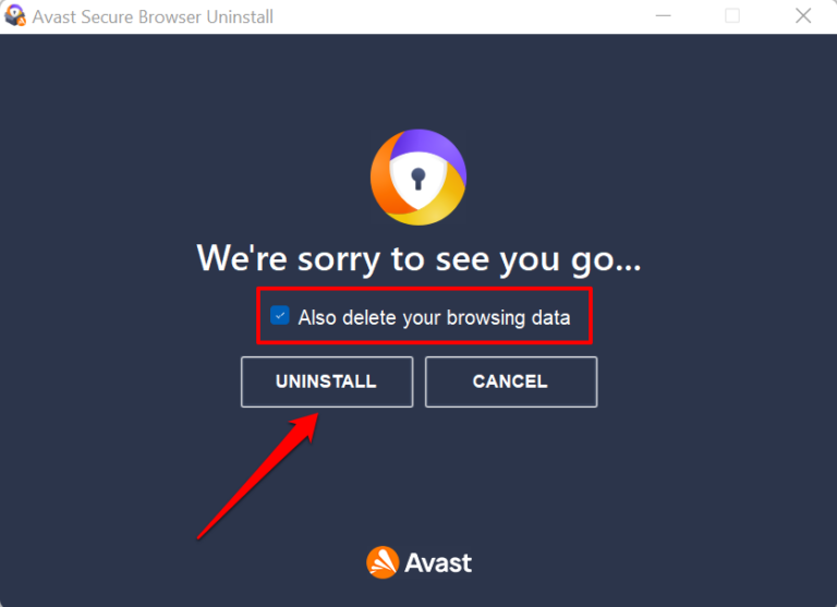 how to remove avast secure browser