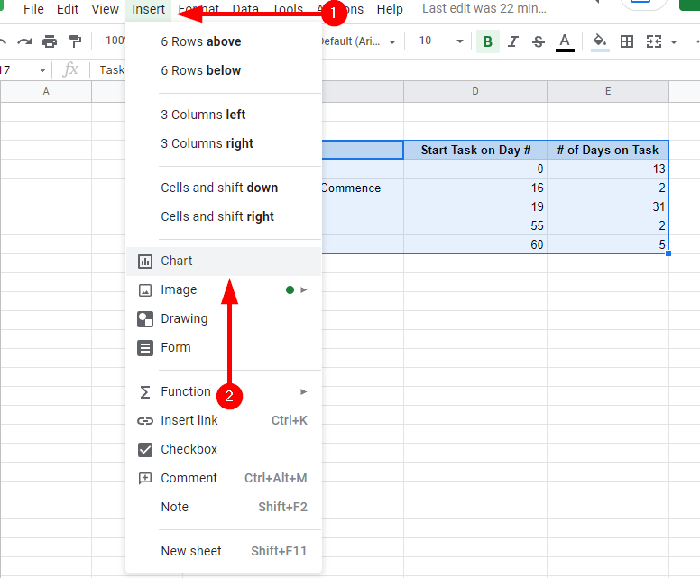 How to Add a Gantt Chart in Google Docs image 6
