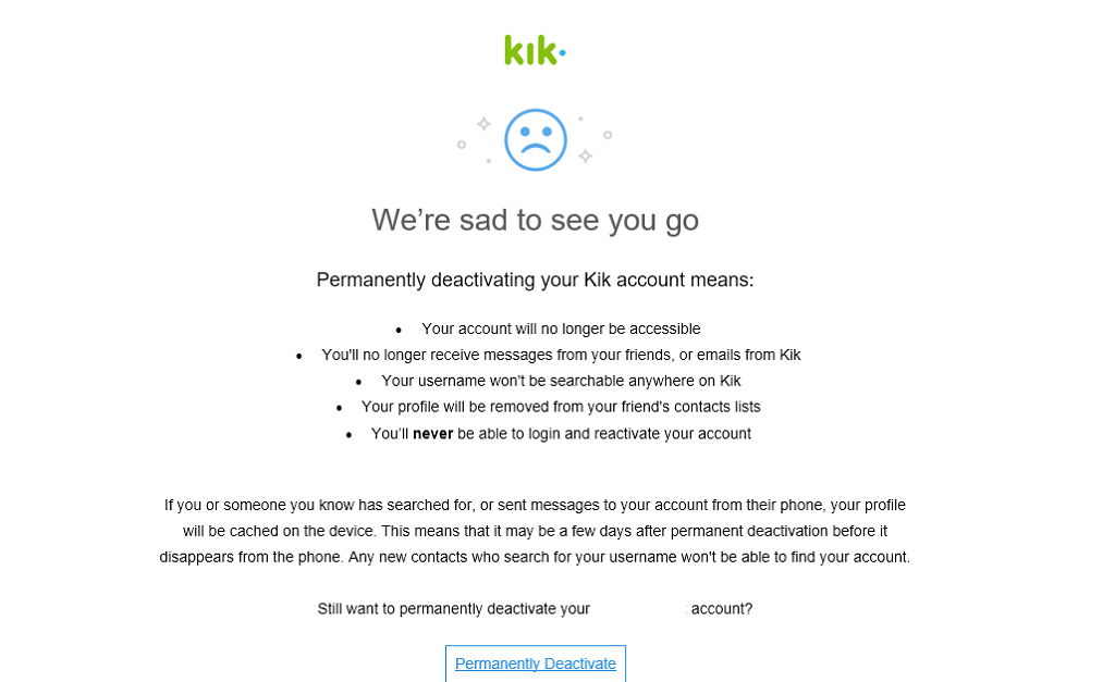 How do I reset my Kik password without email?