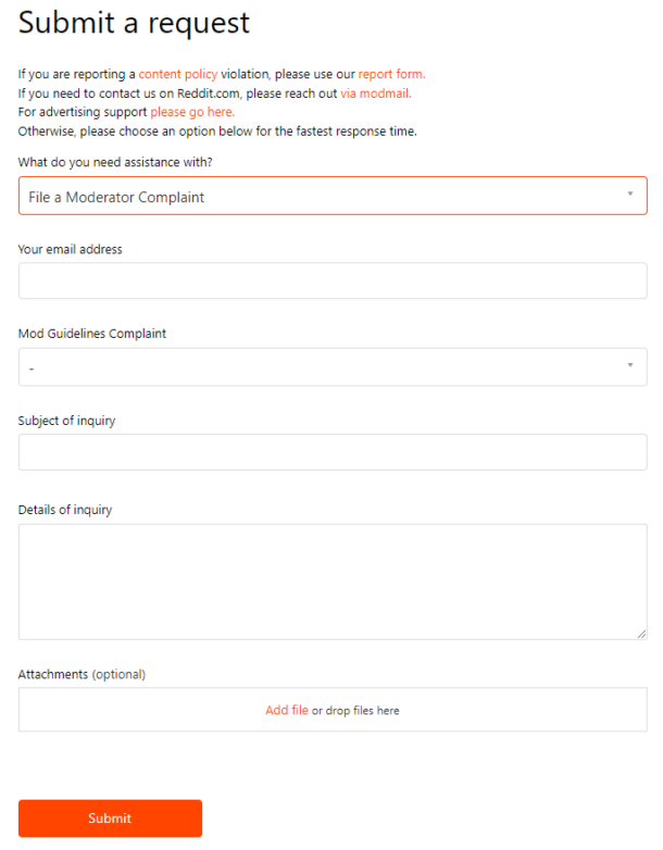 How to Report a Subreddit