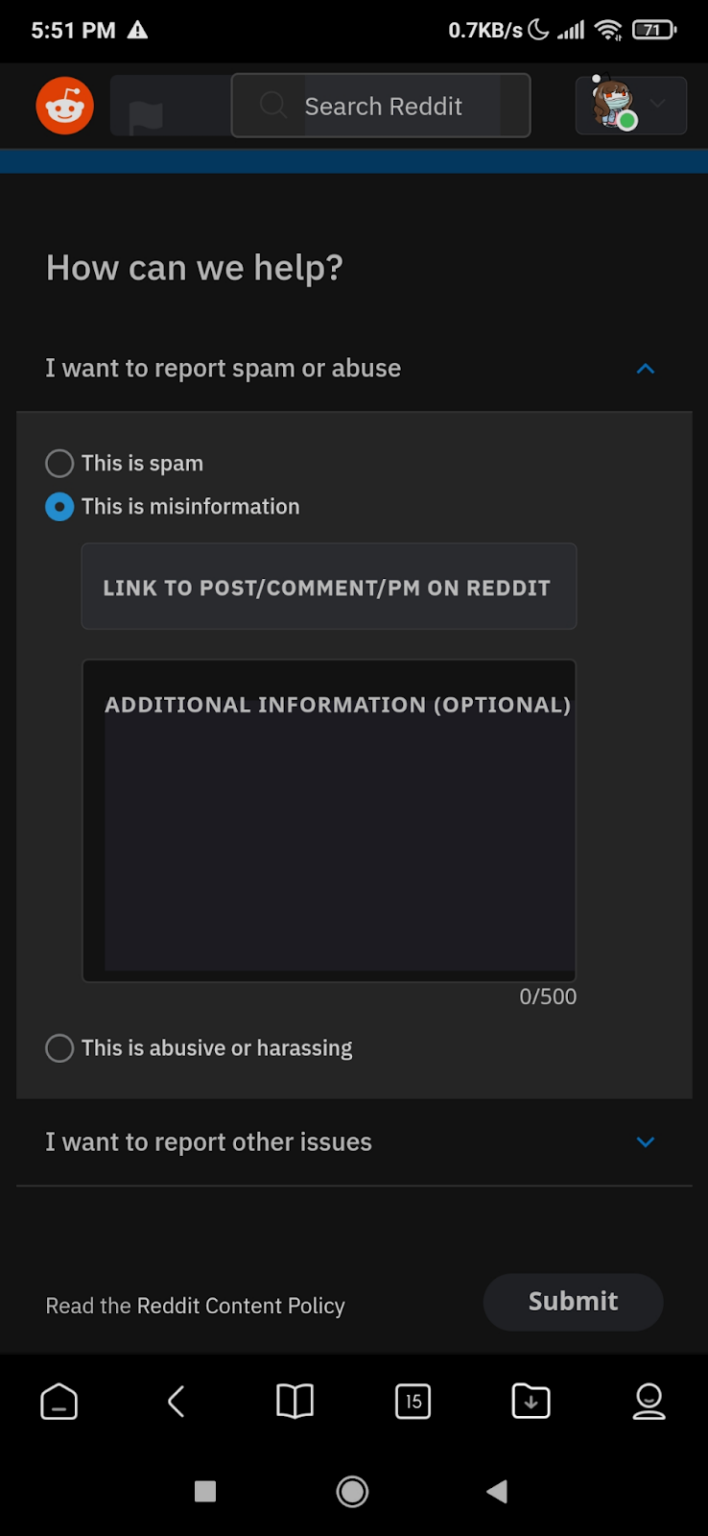 How to Report a Subreddit