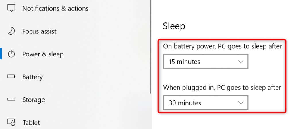 Laptop Power Settings and Sleep Mode