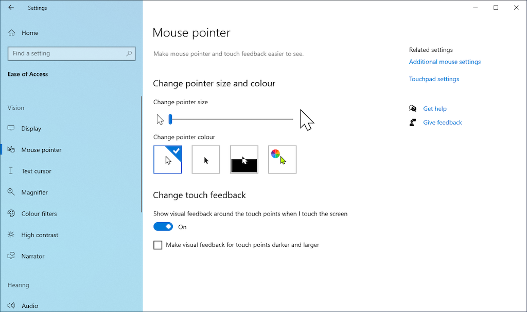 Mouse settings. Mouse settings Windows 10. Настройки цветов от мышки. Mouse settings Windows German. Pointer Size.