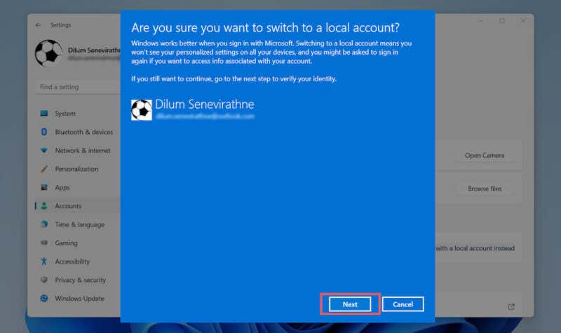 How to Remove a Microsoft Account from Windows 11