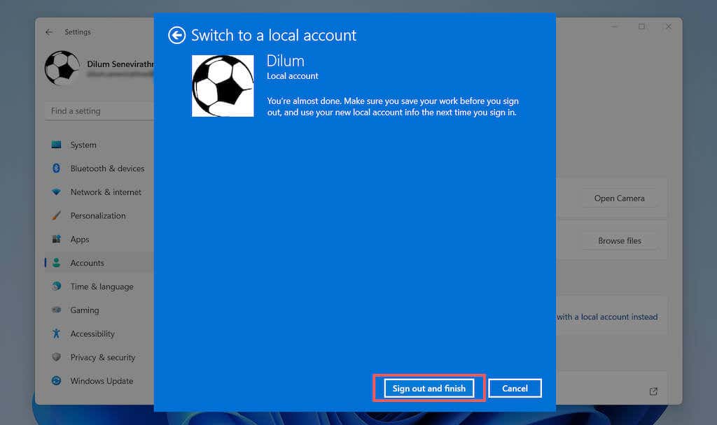 How to Remove a Microsoft Account from Windows 11 - 9