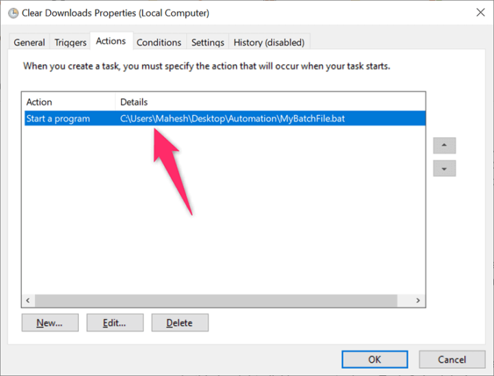 How To Schedule A Batch File To Run In Windows 11/10 Using Task Scheduler