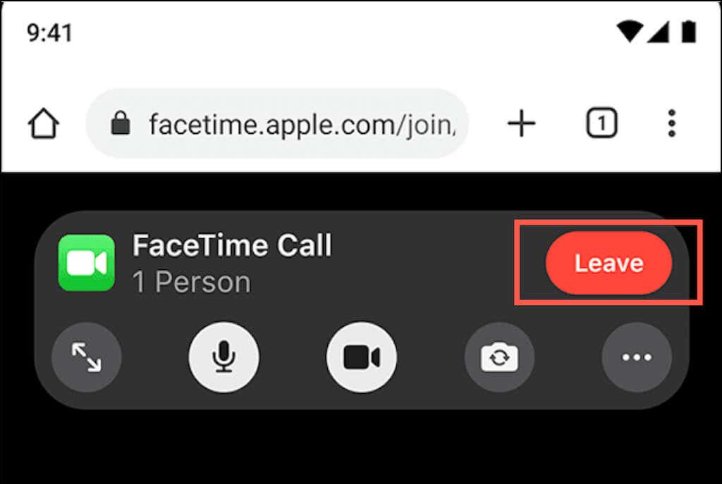 13 Leave FaceTime Call