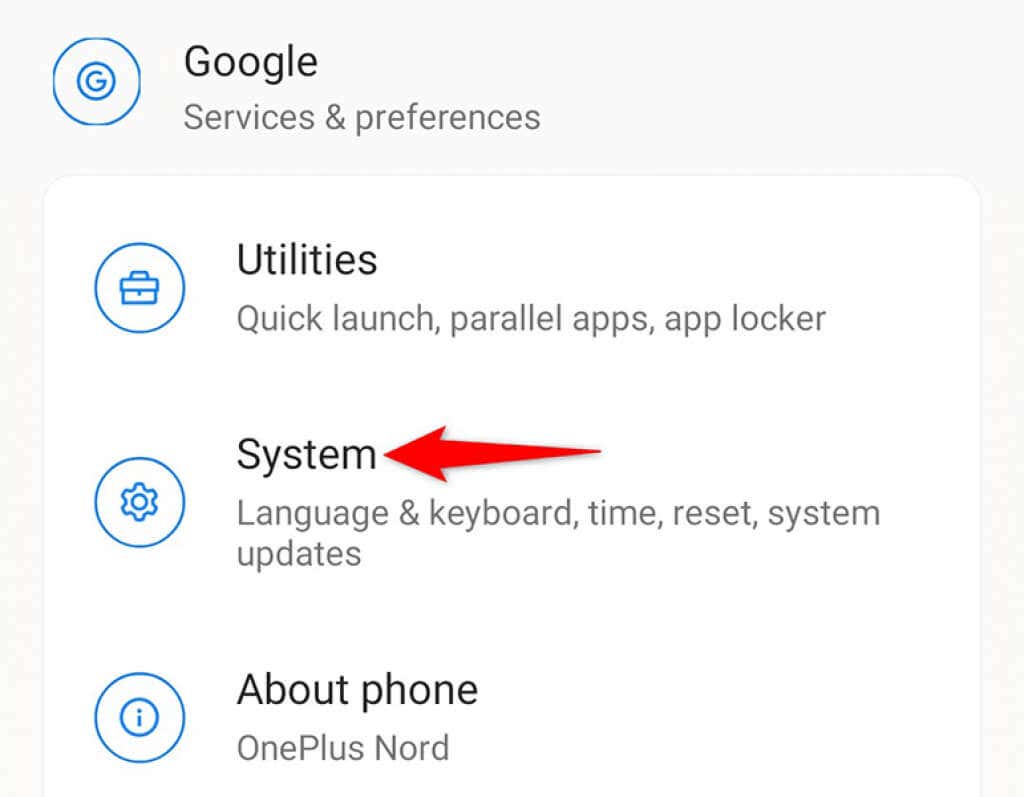 21 android system settings