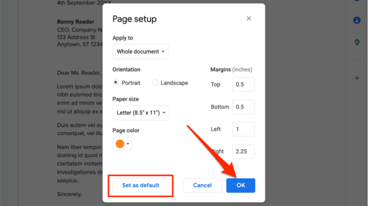 How to Change Background Color on Google Docs