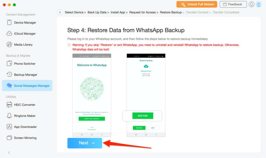 How to Transfer WhatsApp Data From Android to iPhone - 12