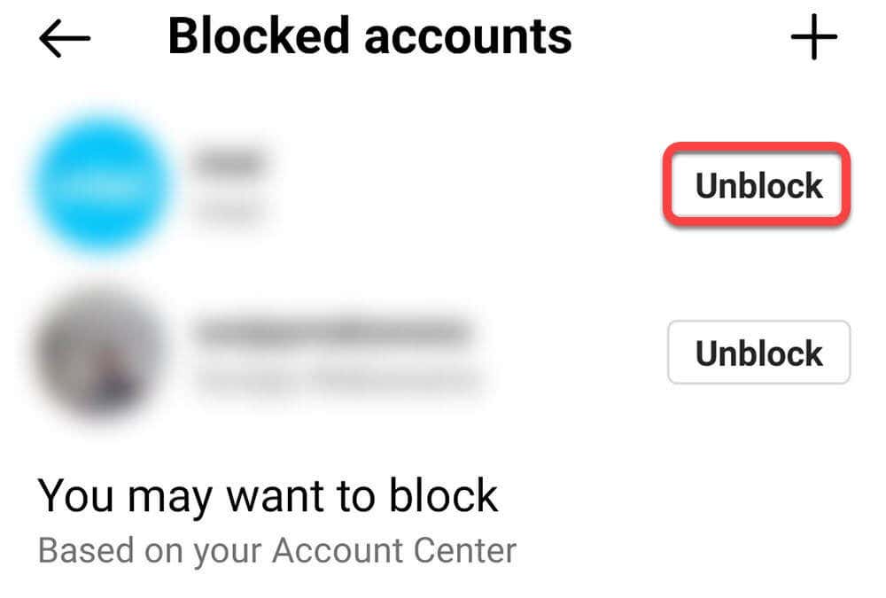 22. unblock account