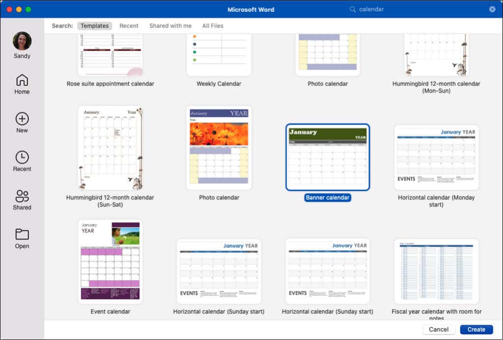 How To Create An Annual Calendar In Word