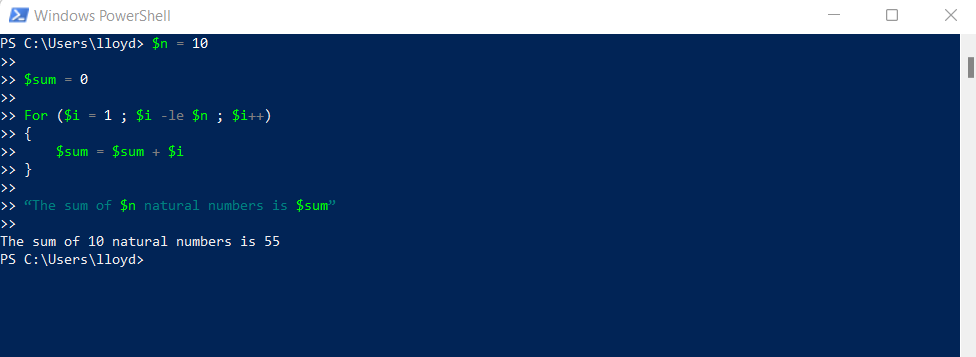 How a PowerShell For Loop Can Run a Command Multiple Times image 4