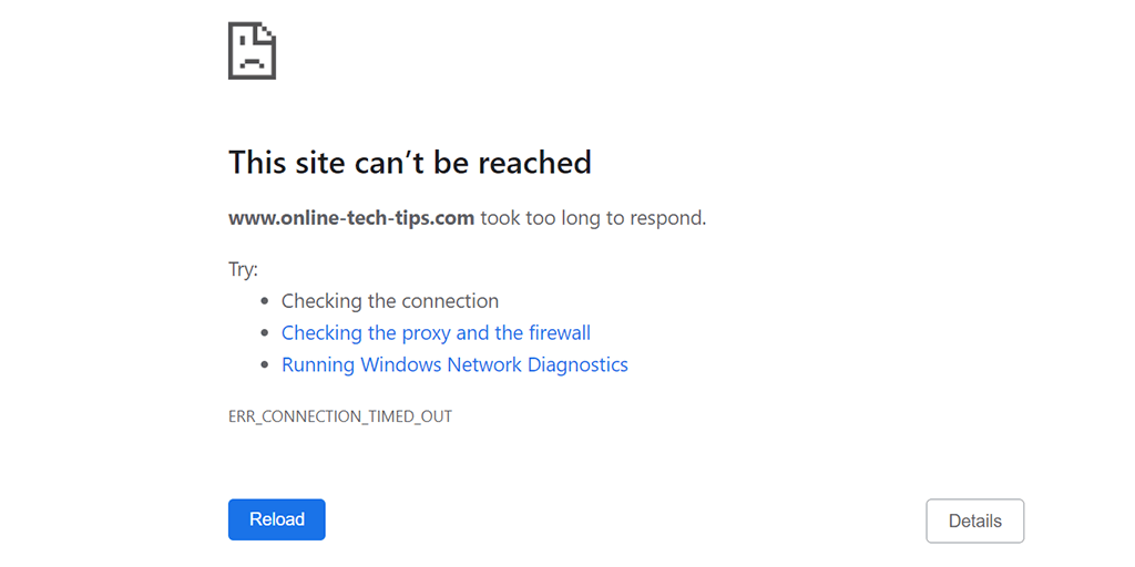 How to Fix the “err_connection_timed_out” Chrome Error image 1