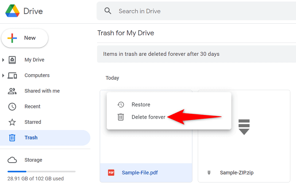 What should you not store in Google Drive?