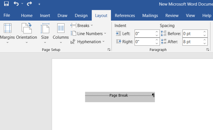 How to Insert a Section Break in Microsoft Word