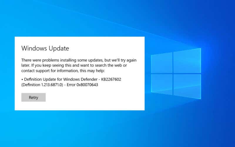 10 Best Ways to Fix Windows Update Error 0x80070643 Geeky Insider