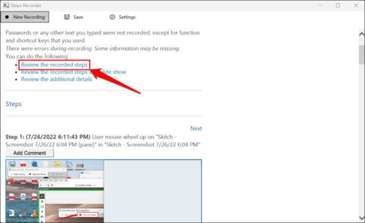 How To Use Steps Recorder When Troubleshooting Windows