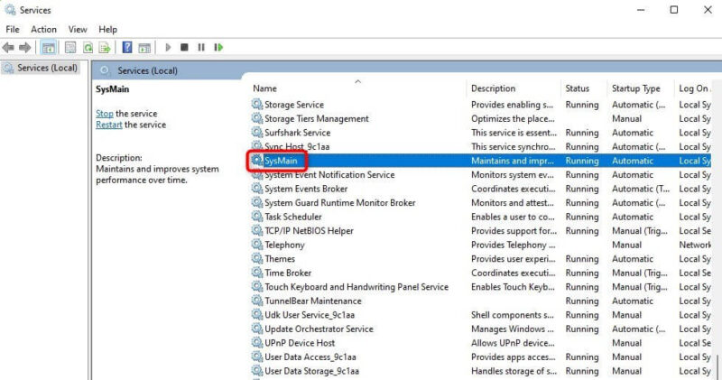 How to Fix Service Host (SysMain) High Disk Usage in Windows 11/10