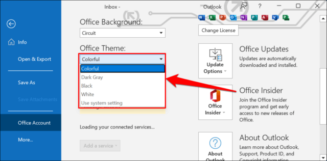 outlook mac dark mode