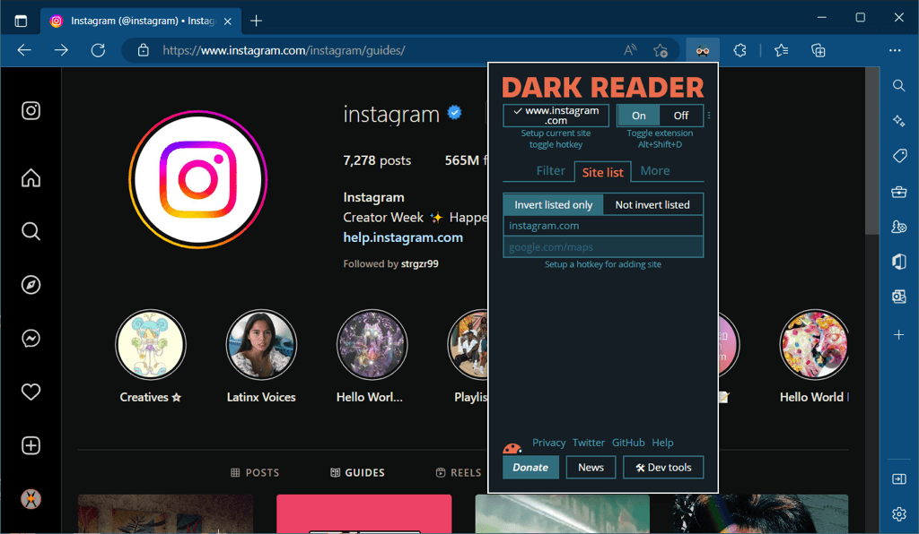 How to Enable Dark Mode on Instagram in Windows image 7
